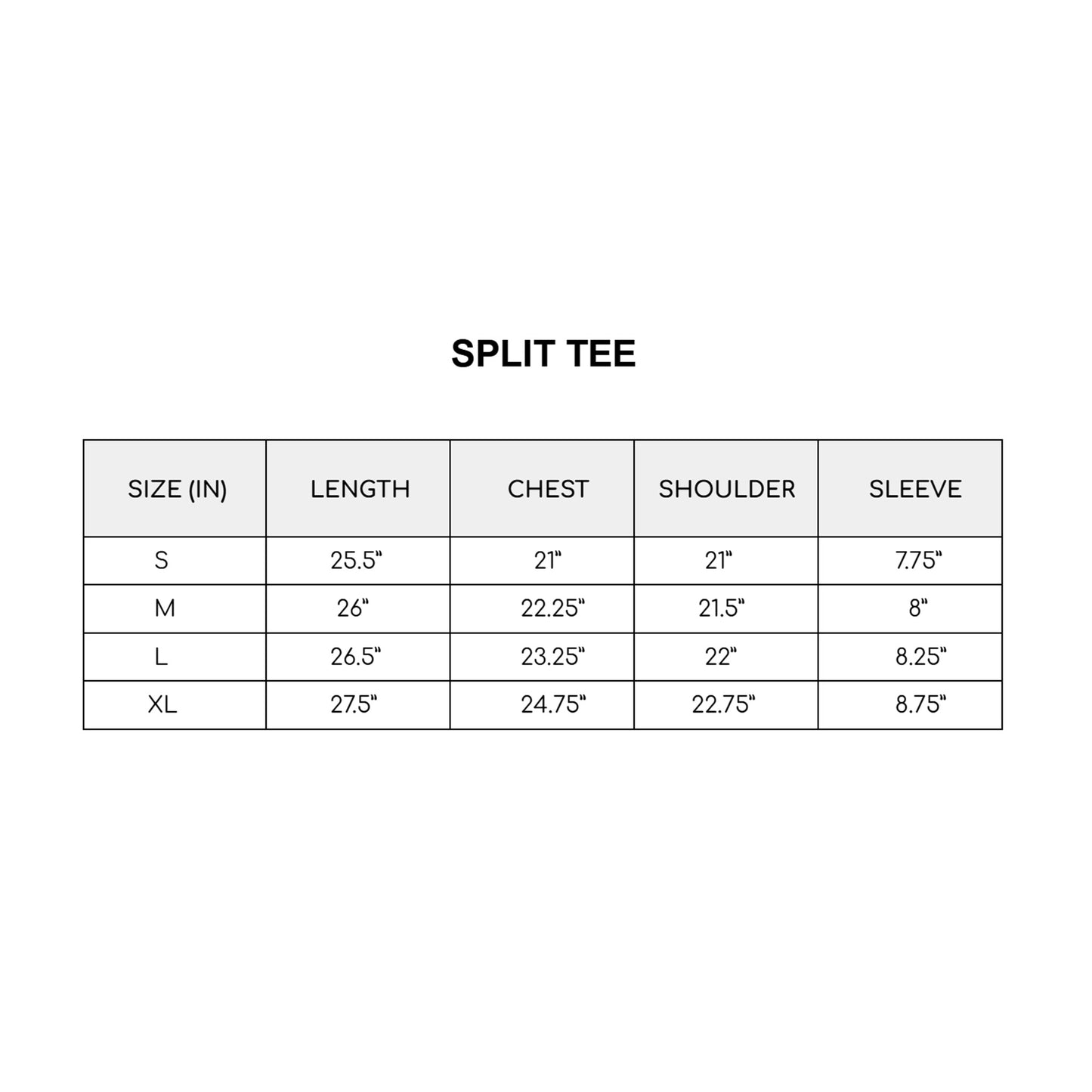 ‘SPLIT’ TEE