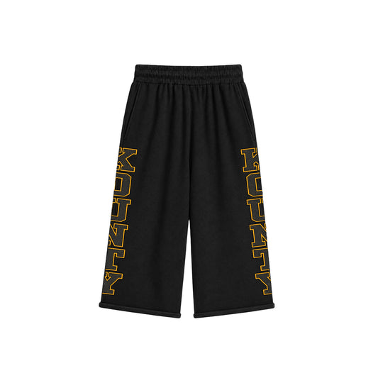 ‘VARSITY’ SHORTS - BLACK