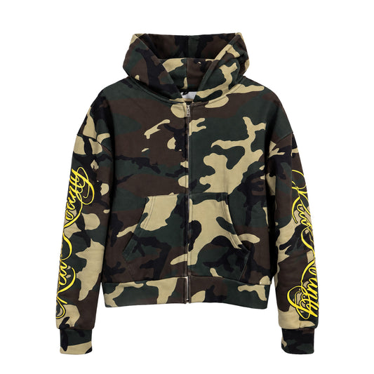 CAMO 'SCRIPT' HOODIE