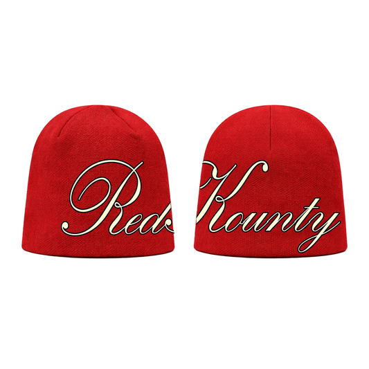 'SCRIPT' BEANIE - RED